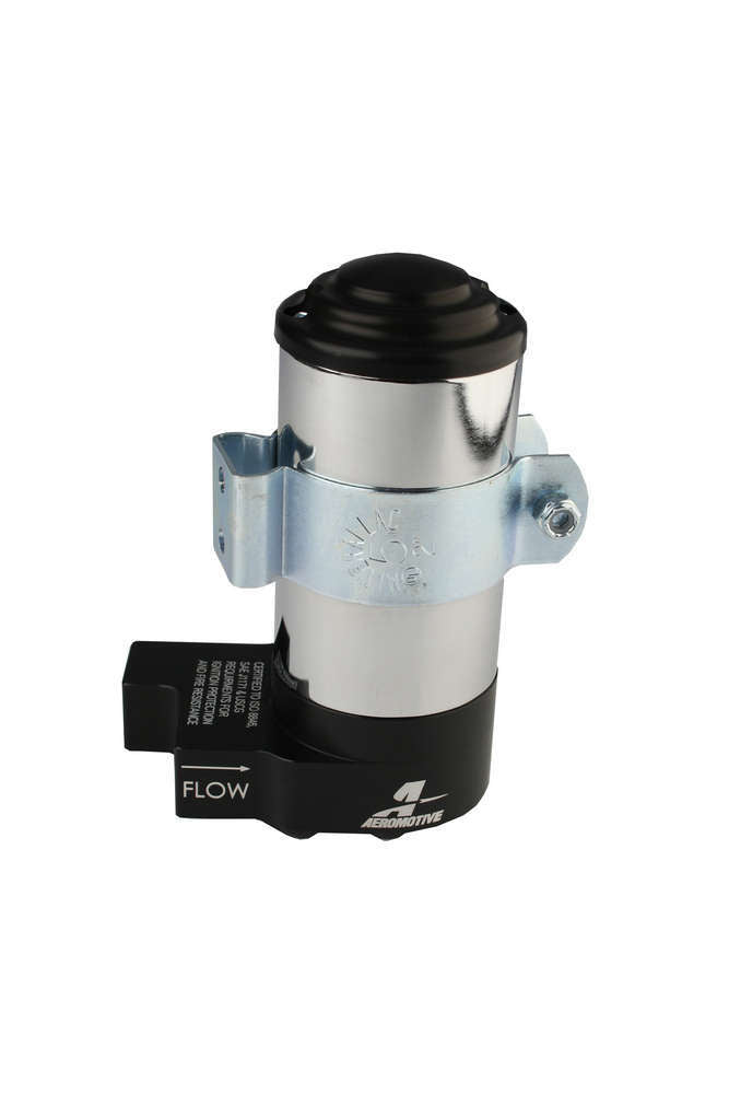 AEROMOTIVE Marine Electric Fuel Pump Part Number 11211, 140 GPH, 14 PSI, In-Line, Black