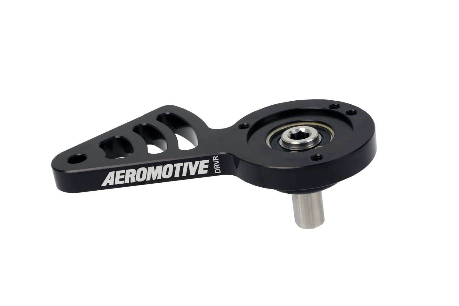 AEROMOTIVE 11707 Belt Drive Bracket for Aeromotive Pulley and Hex Drive Fuel Pumps, Driver Side, Aluminum, Black Anodized