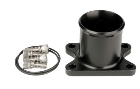 AEROMOTIVE 11731 1.50-Inch Hose Inlet and Outlet Adapter Fitting in Black Anodized Aluminum