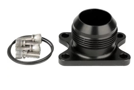 AEROMOTIVE 11732 20AN Male Inlet/Outlet Adapter Fitting Aluminum Black Anodized