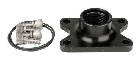 AEROMOTIVE 11733 10AN Port Inlet and Outlet Adapter Fitting Aluminum Black Anodized