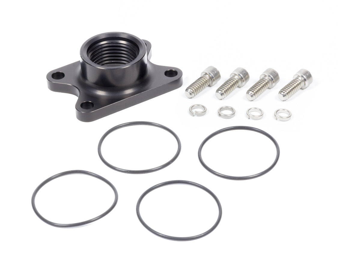 AEROMOTIVE 11734 12AN Port Inlet and Outlet Adapter Fitting Aluminum Black Anodized