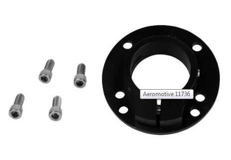 AEROMOTIVE Mounting Bracket for Spur Gear Pump 3/4-Bolt Flange Aluminum Black Anodized Part 11736