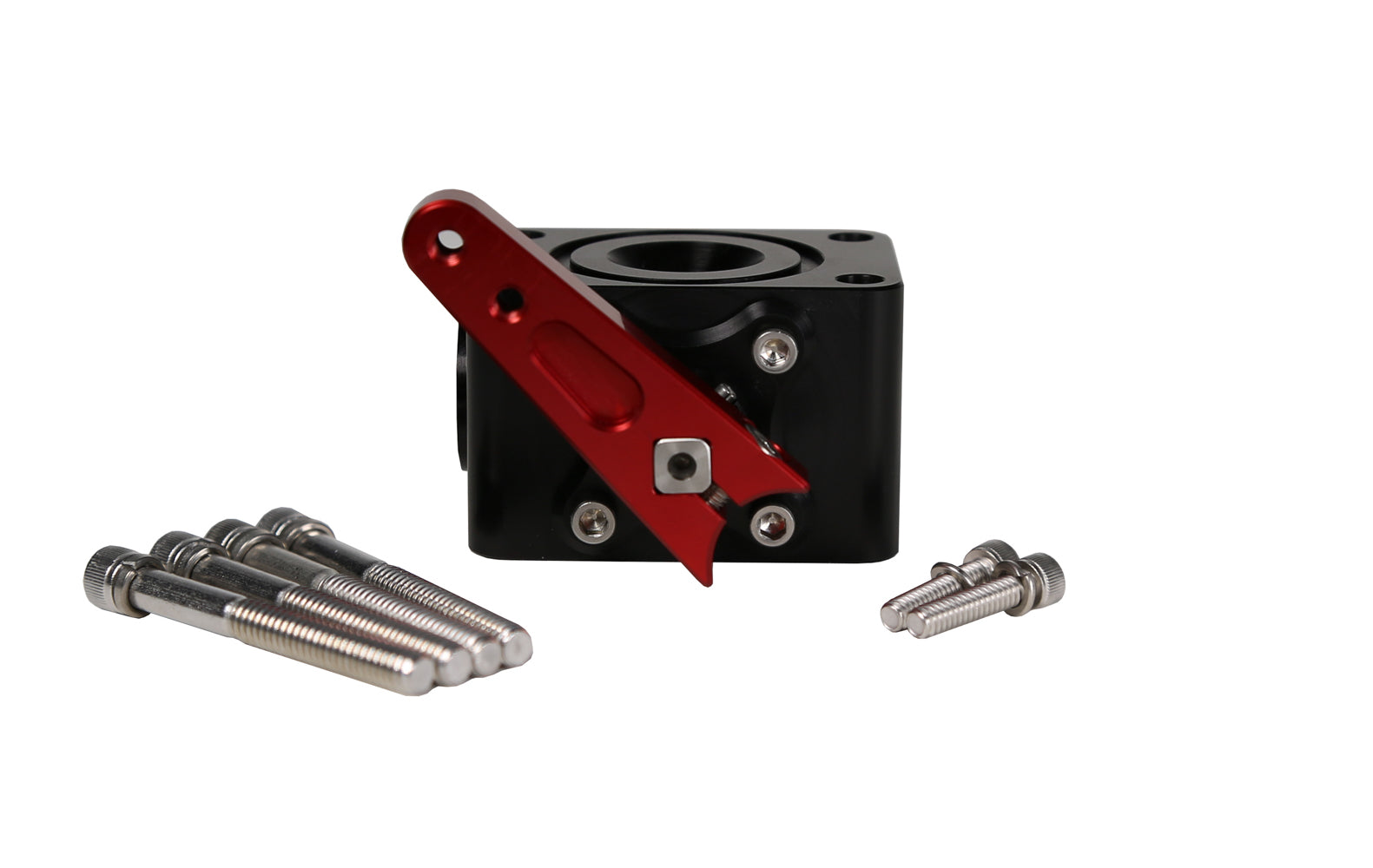 AEROMOTIVE Valve Shut Off 11741 with 4-Bolt Flange Inlet and 8 AN Female O-Ring Outlets