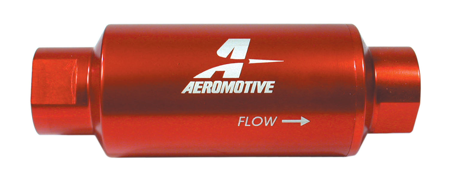 AEROMOTIVE Fuel Filter with 10-Micron Fabric Element and 10 AN Female O-Ring Fittings