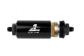 AEROMOTIVE 12347 6AN Inline Fuel Filter, 10 Micron, 2-Inch OD, Aluminum with Black Anodized Finish