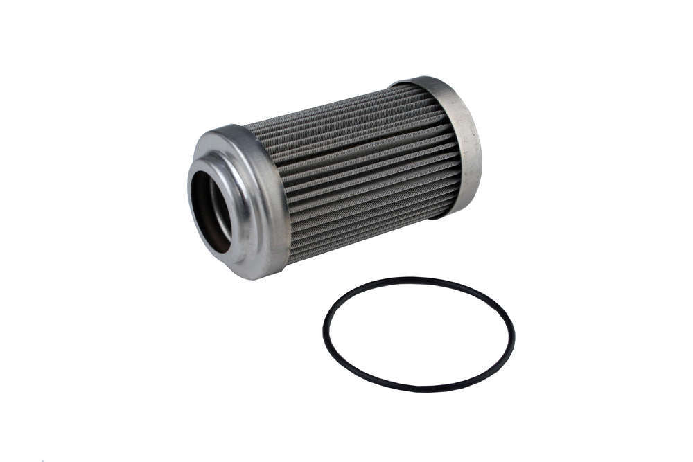 AEROMOTIVE Fuel Filter Element 12635, 40 Micron Stainless Steel In-Line Fuel Filter