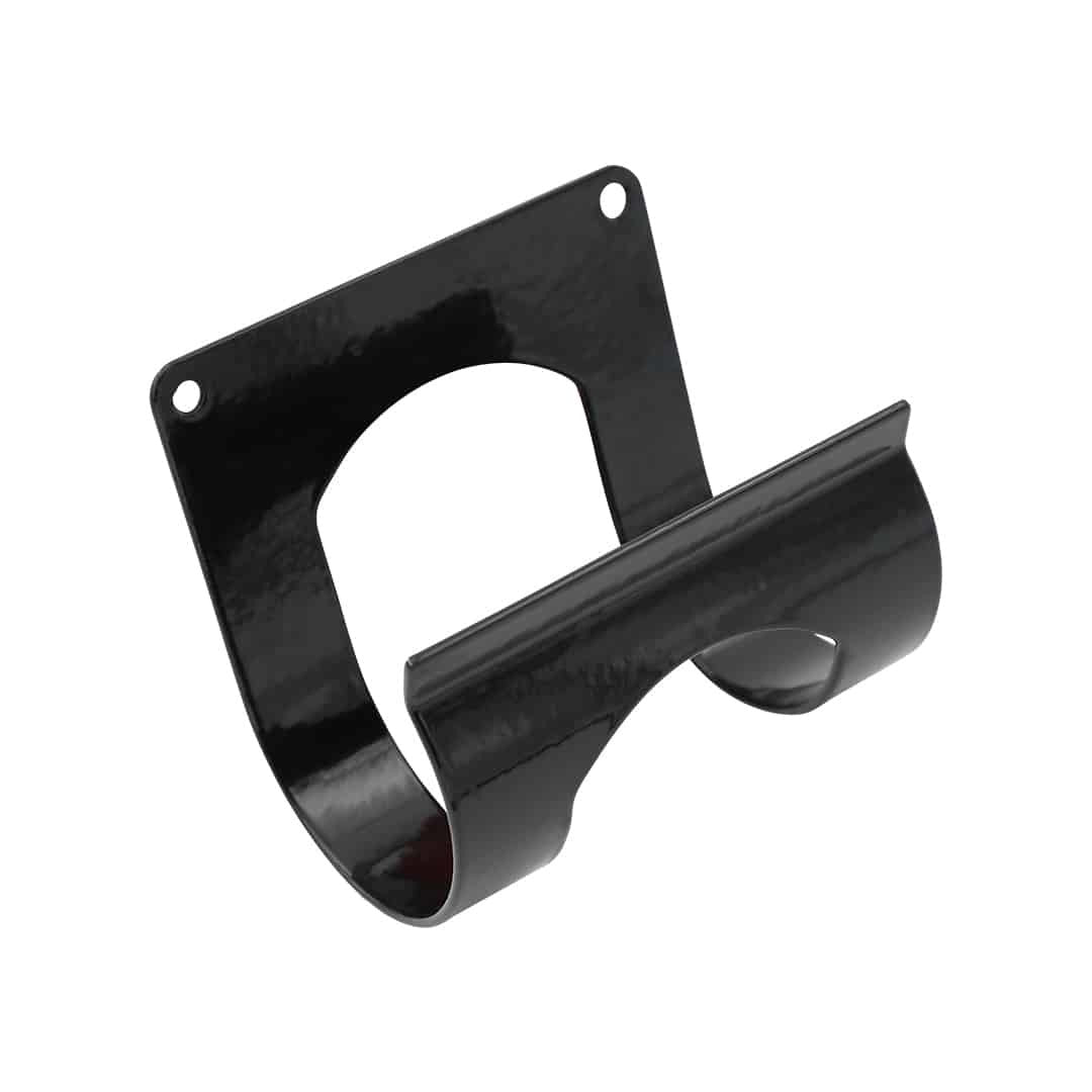 AEROMOTIVE Fuel Filter Bracket 12705 with Spring Clamp, 2-5/8 Inch Diameter, Steel, Black Powder Coat Finish