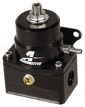 AEROMOTIVE A1000-6 Fuel Pressure Regulator with Bypass, 40-75 PSI, In-Line, Black Anodized Finish
