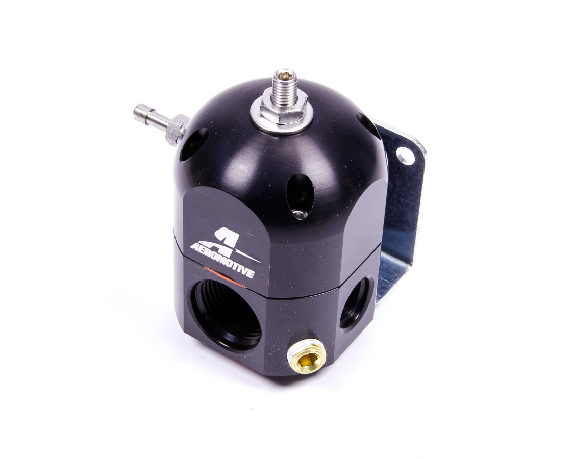 AEROMOTIVE 13207 Adjustable Marine Fuel Pressure Regulator, 3 to 15 psi, In-Line with 10 AN Female O-Ring Inlet and Dual 6 AN Female Outlets