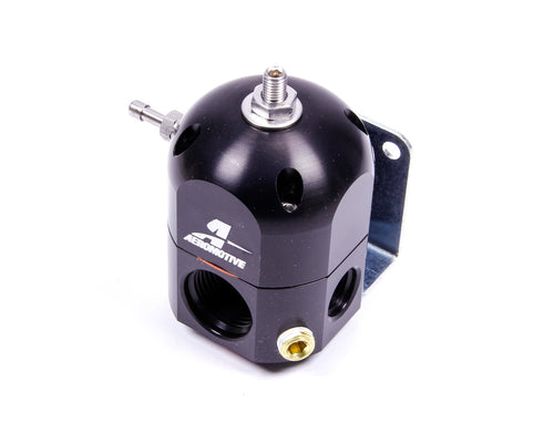 AEROMOTIVE 13207 Adjustable Marine Fuel Pressure Regulator, 3 to 15 psi, In-Line with 10 AN Female O-Ring Inlet and Dual 6 AN Female Outlets