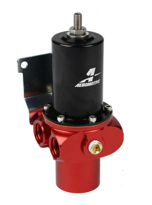 AEROMOTIVE Pro-Stock 4-Port Fuel Pressure Regulator with 4 to 8 PSI Output, 12 AN Female Inlet, Four 6 AN Outlets, and 1/8 Inch NPT Port