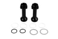 AEROMOTIVE Carburetor Inlet Fitting 14003 for Holley Carburetors, 7/8-20 in Male O-Ring to 7/8-20 in Male O-Ring Outlet, Aluminum, Black Anodized, Pair