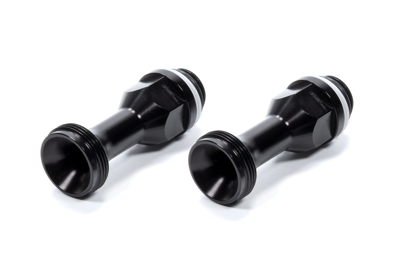 AEROMOTIVE 14004 Fuel Log Conversion Kit for Holley Carburetors, 8 AN Male to 10 AN Male Outlet, Aluminum, Black Anodized