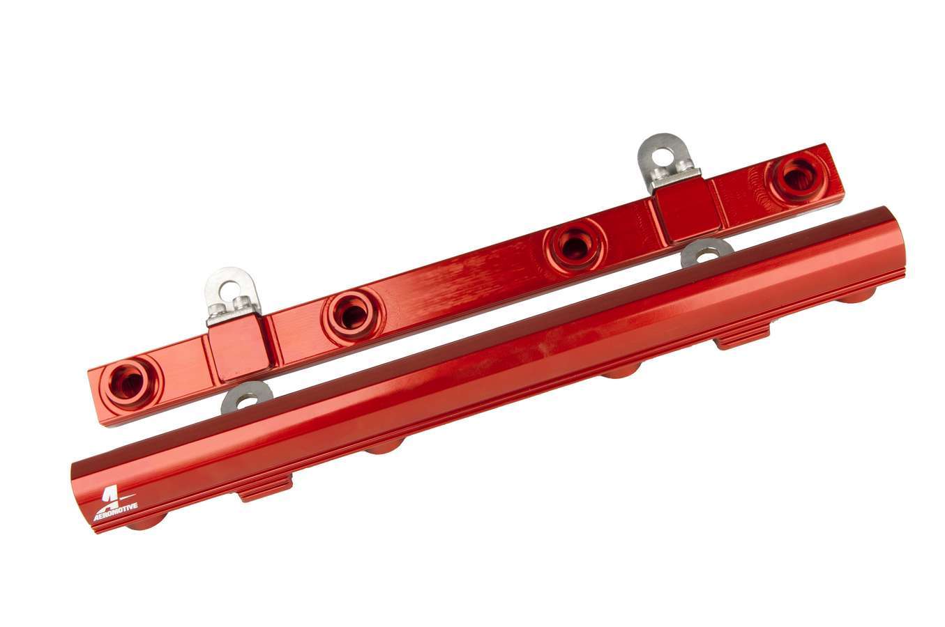 AEROMOTIVE Fuel Rail Kit for Ford 5.0L DOHC with 8 AN Female O-Ring Inlets and Outlets, Red Anodized Aluminum, GT and Mustang 2011-2013