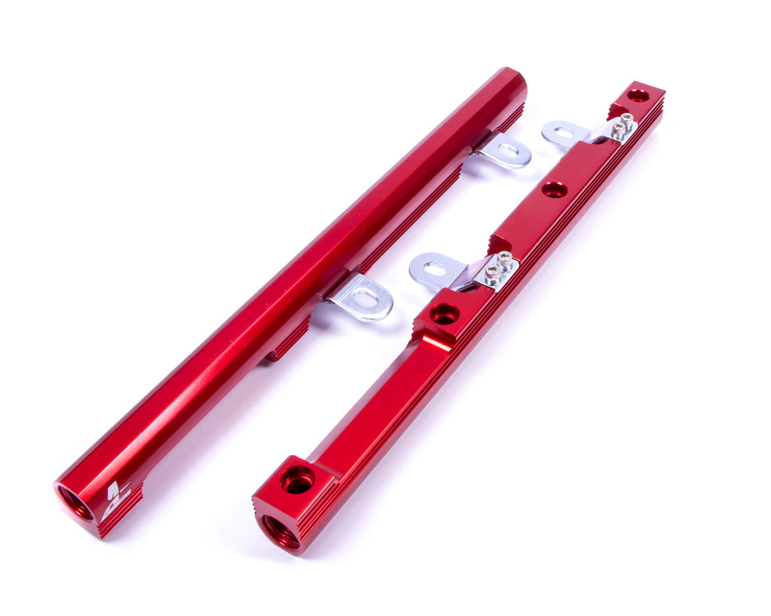AEROMOTIVE Fuel Rail for Chrysler 5.7L Hemi with 8 AN Female O-Ring Inlets and Outlets, Red Anodized Aluminum