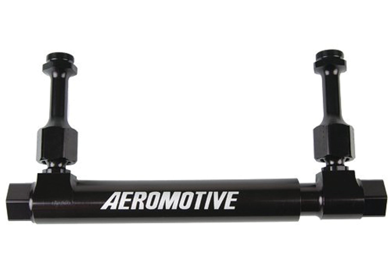 Aeromotive 14201 Adjustable Fuel Log for 4150/4500 Carburetors with 10 AN Female Inlets and Outlets