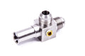 AEROMOTIVE 15102 -8AN Stainless Steel T Fitting with 1/2 Inch Male Spring Lock and 1/8 Inch NPT Port for Ford Fuel Supply Line