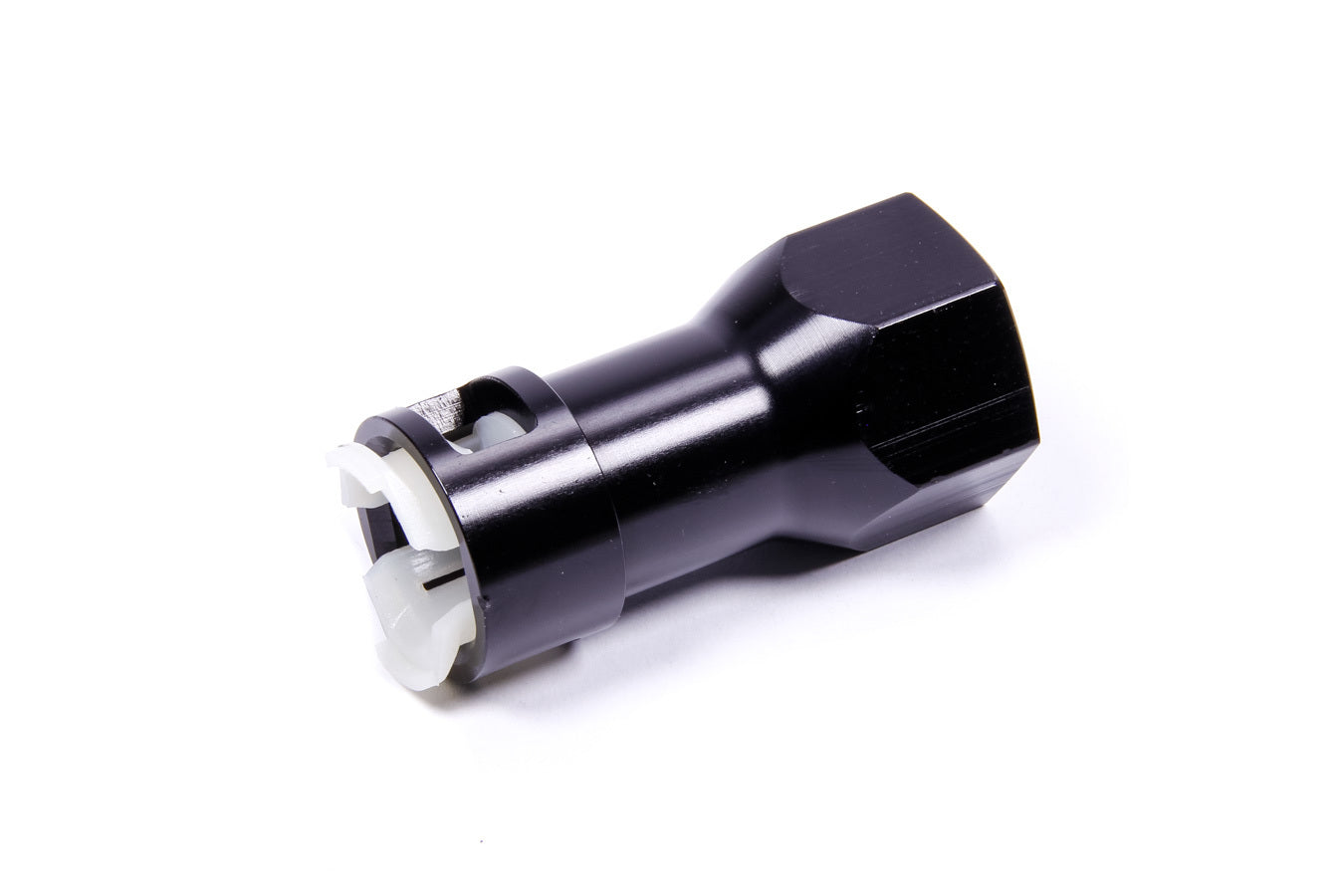 AEROMOTIVE 15128 Fuel Line Adapter 10 AN Female O-Ring to 1/2 Inch SAE Female Quick Disconnect Aluminum Black Anodized