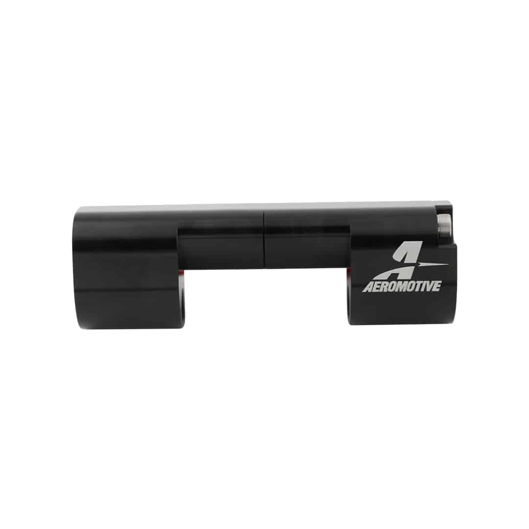AEROMOTIVE 15141 FlexFuel Sensor Adapter with Two 10 AN Female Outlets, Aluminum, Black Anodized