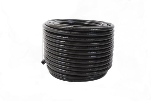 AEROMOTIVE 15337 8AN PTFE Stainless Steel Braided Hose 20 Feet Black Jacketed