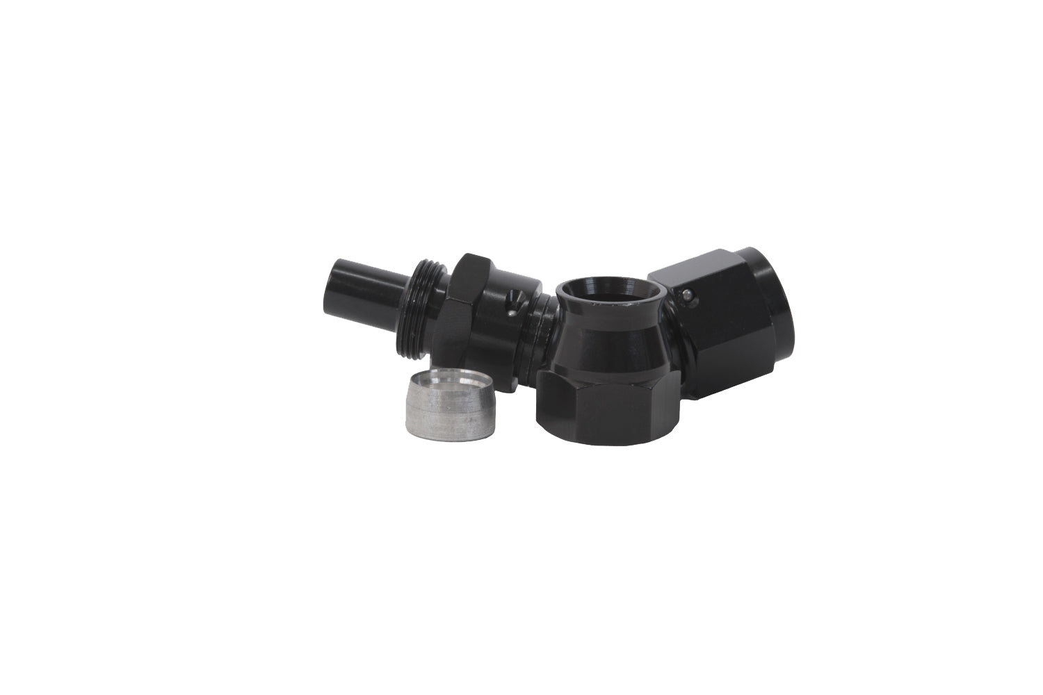 AEROMOTIVE 15354 8AN 45-Degree PTFE Racing Hose with Aluminum Black Anodized Fitting