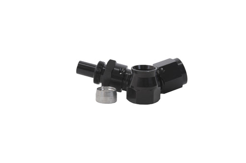 AEROMOTIVE 15354 8AN 45-Degree PTFE Racing Hose with Aluminum Black Anodized Fitting