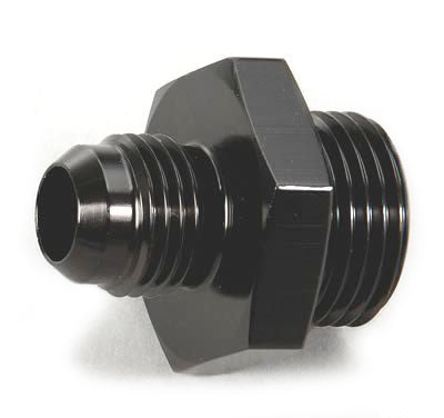 AEROMOTIVE 15608 Tapered Flare Fitting -10AN to -10AN Aluminum Black Anodized