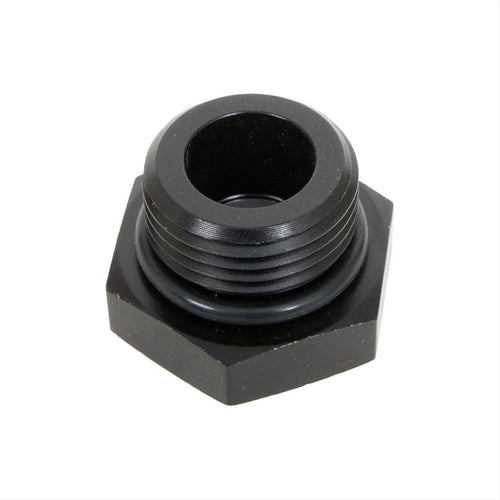 AEROMOTIVE 15617 -10AN Aluminum Port Plug with O-Ring and Hex Head, Black Anodized Finish