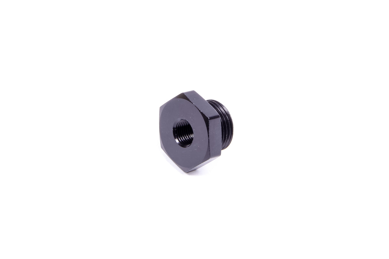 AEROMOTIVE Adapter Fitting 15637 - 8AN to 1/8 Inch NPT Aluminum Black Anodized