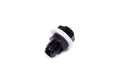 AEROMOTIVE 15644 -6AN Bulkhead Fitting with Straight Aluminum Black Anodized Finish