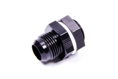 AEROMOTIVE 15647 -12AN Bulkhead Fitting, Straight, Aluminum, Black Anodized, Male to Male, Jam Nut and Washer Included