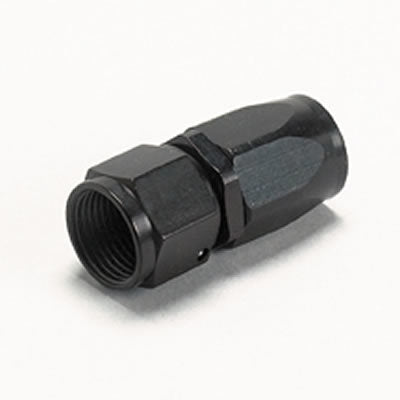 AEROMOTIVE 15653 -8 AN Straight Hose End Fitting Aluminum Black Anodized