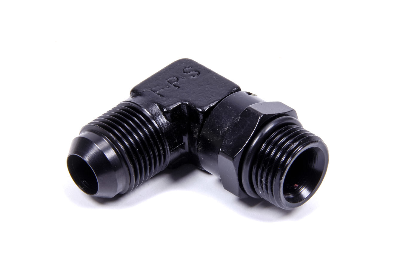 AEROMOTIVE 15691 10AN Male to 10AN ORB 90 Degree Fitting Aluminum Black Anodized
