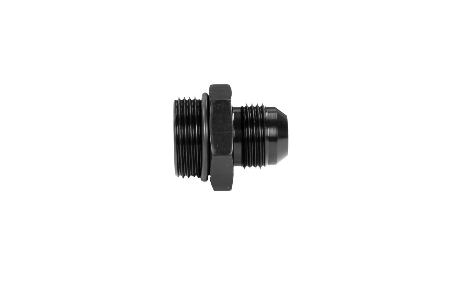 AeroMotivative 15722 12AN Male to 16AN ORB Fitting Aluminum Black Anodized