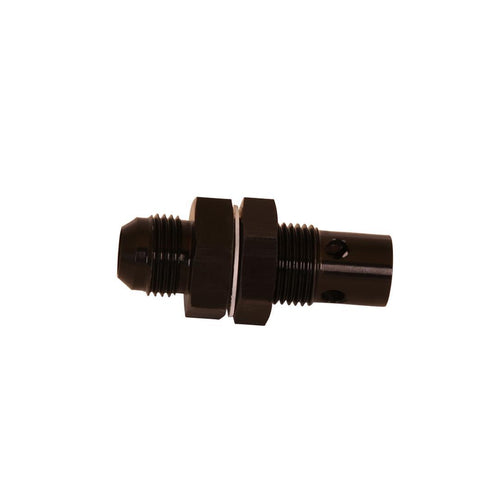 AEROMOTIVE 15738 Roll Over Valve with 6 AN Male Outlet and Bulkhead Fittings in Aluminum with Black Anodized Finish