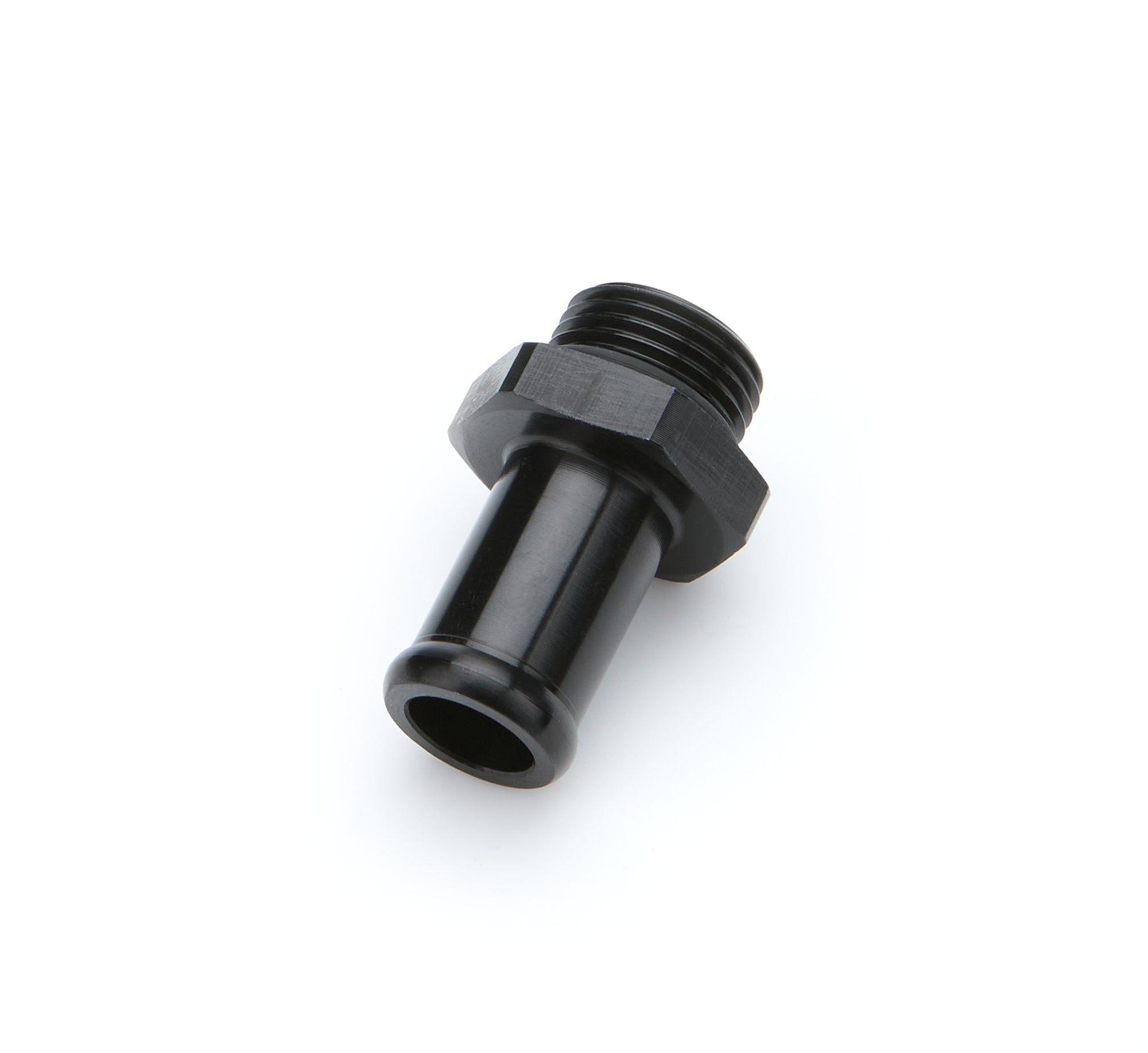 AEROMOTIVE 15767 Coolant Hose Fitting 8AN Male O-Ring to 5/8 Inch Hose Barb Aluminum Black Anodized