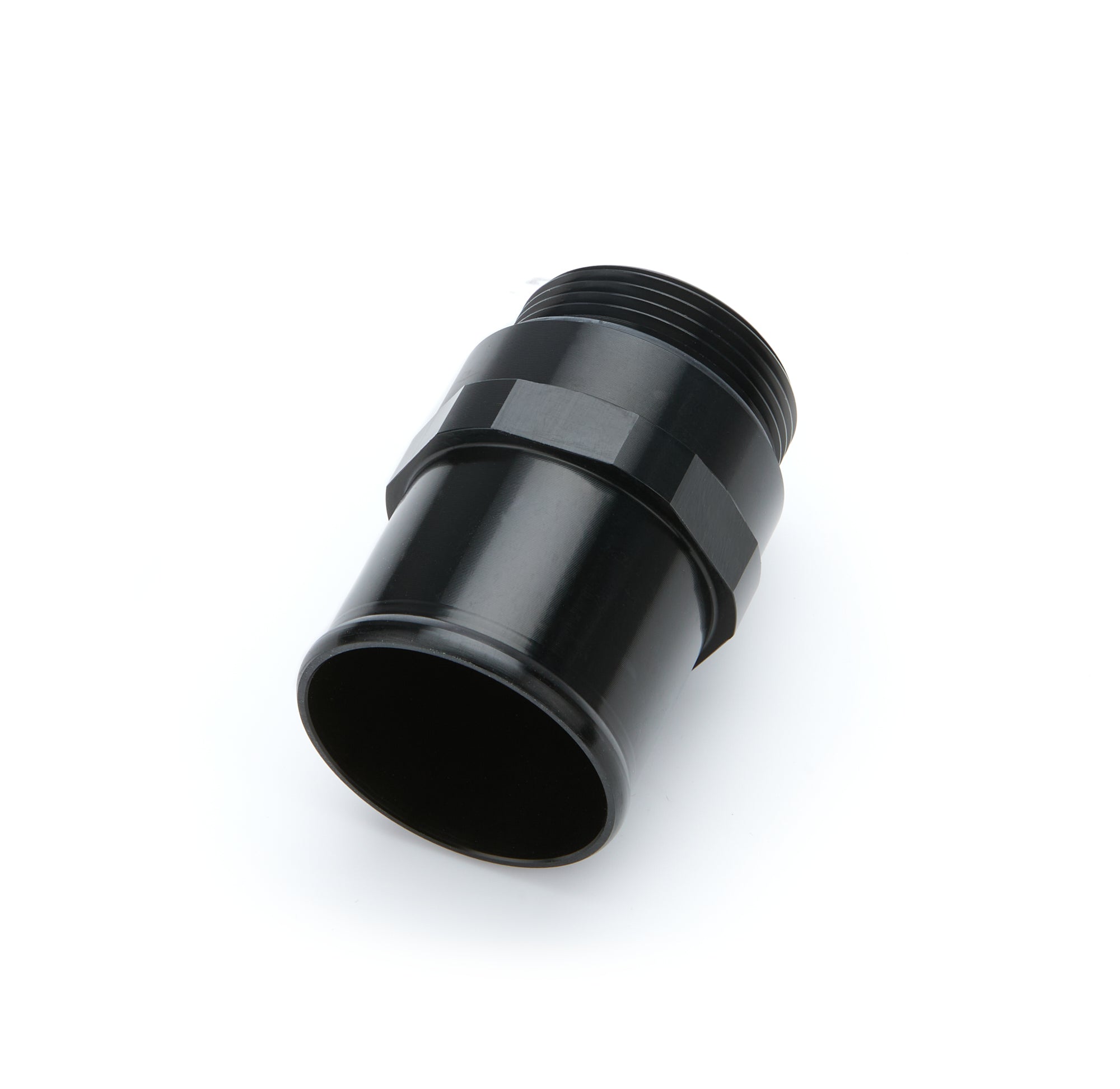 AEROMOTIVE 15769 Coolant Hose Fitting 20AN ORB to 1-3/4 Inch Hose Barb, Aluminum Black Anodized