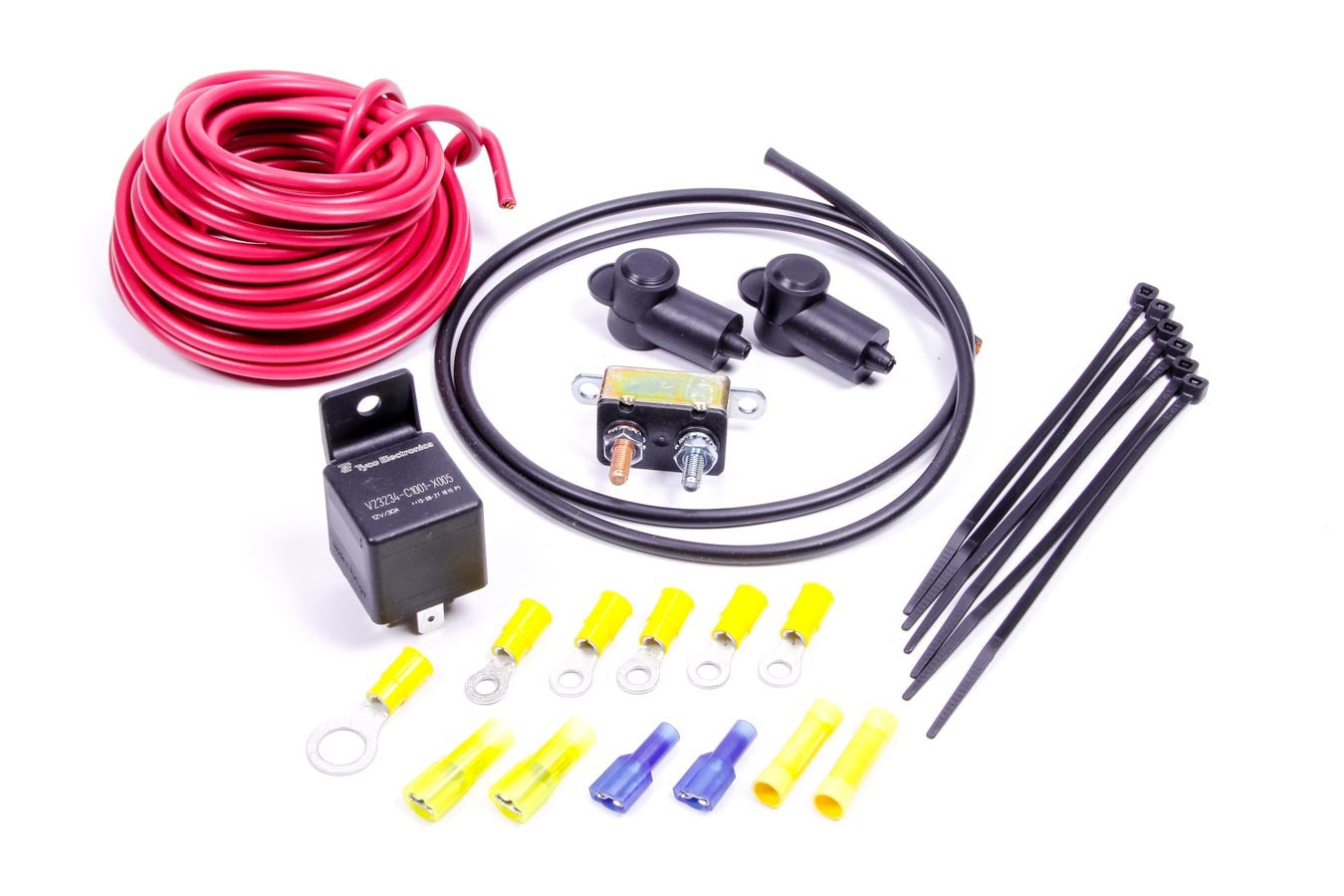 AEROMOTIVE 16301 30 Amp Fuel Pump Wiring Kit with Connectors, Relay, Wire, and Cable Ties