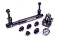 AEROMOTIVE Fuel Log with 13212 2-Port Regulator and Gauge, Adjustable, Black Anodized Aluminum, 10 AN Female Inlet and Outlet