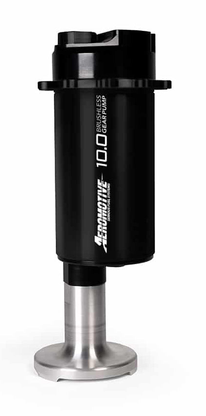 AEROMOTIVE 18055 Fuel Pump TVS Module with Fuel Cell Pickup, Brushless Electric In-Tank, 10 GPM at 90 PSI, 12 AN Inlet and Outlet, Aluminum Black Anodized