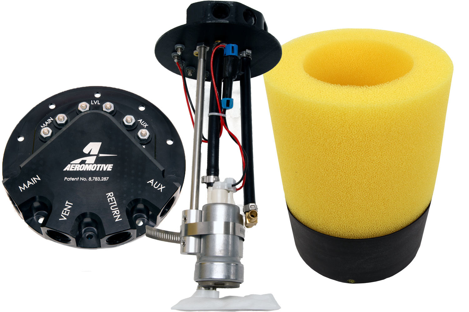 AEROMOTIVE Fuel Pump 18358, Phantom Series Electric In-Tank Fuel Pump for Chevrolet Trucks 2005-2017, 450 LPH at 45 PSI with 8 AN Outlet and Center Filter Sock Inlet