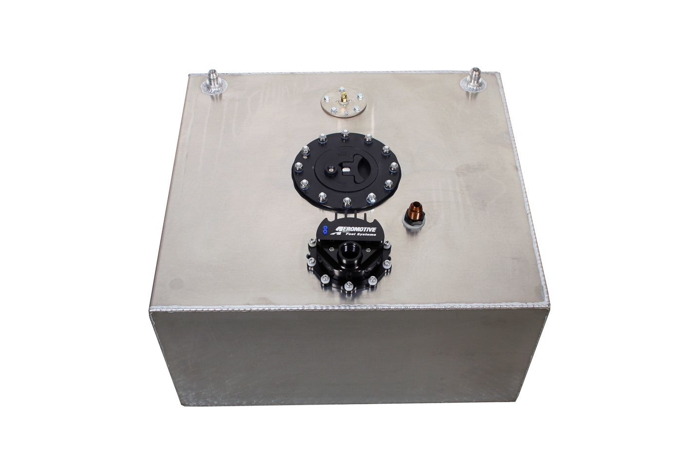 AEROMOTIVE 18372 Alm Fuel Cell 15-Gallon with 5.0 GPM Brushless Stealth Pump, Aluminum, Natural Finish