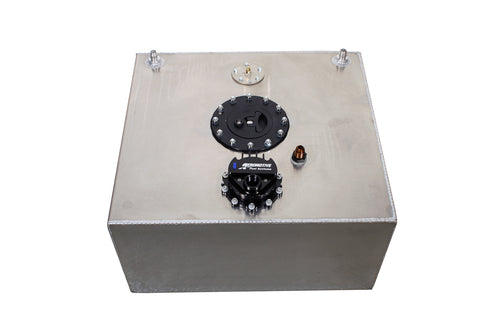 AEROMOTIVE 18372 Alm Fuel Cell 15-Gallon with 5.0 GPM Brushless Stealth Pump, Aluminum, Natural Finish