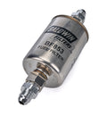 AEROMOTIVE Fuel Filter Inline with 6AN Fittings, 25 Micron Cellulose Element, Steel, Zinc Plated
