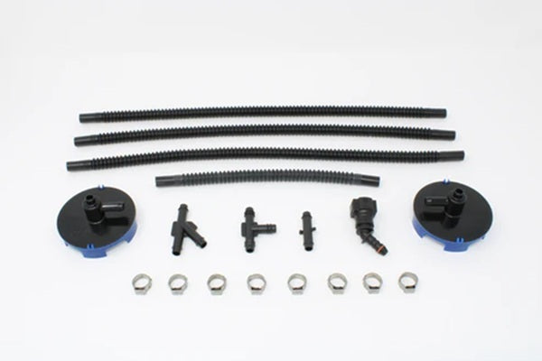 AEROMOTIVE Fuel Pickup Kit Dual Corner with 5/16 Inch Outlet, Clamps and Fittings Included