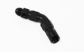 AEROMOTIVE VaporWorx Fuel Line Adapter Kit 45-Degree 8 AN Male to 3/8 Inch Female Quick Disconnect with 1/8 Inch NPT Port, Aluminum Black Anodized
