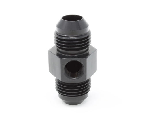 AEROMOTIVE 65609 Fitting Union Flare with 1/8-Inch NPT Port, 8 AN Male to 8 AN Male Aluminum Black Anodized Adapter