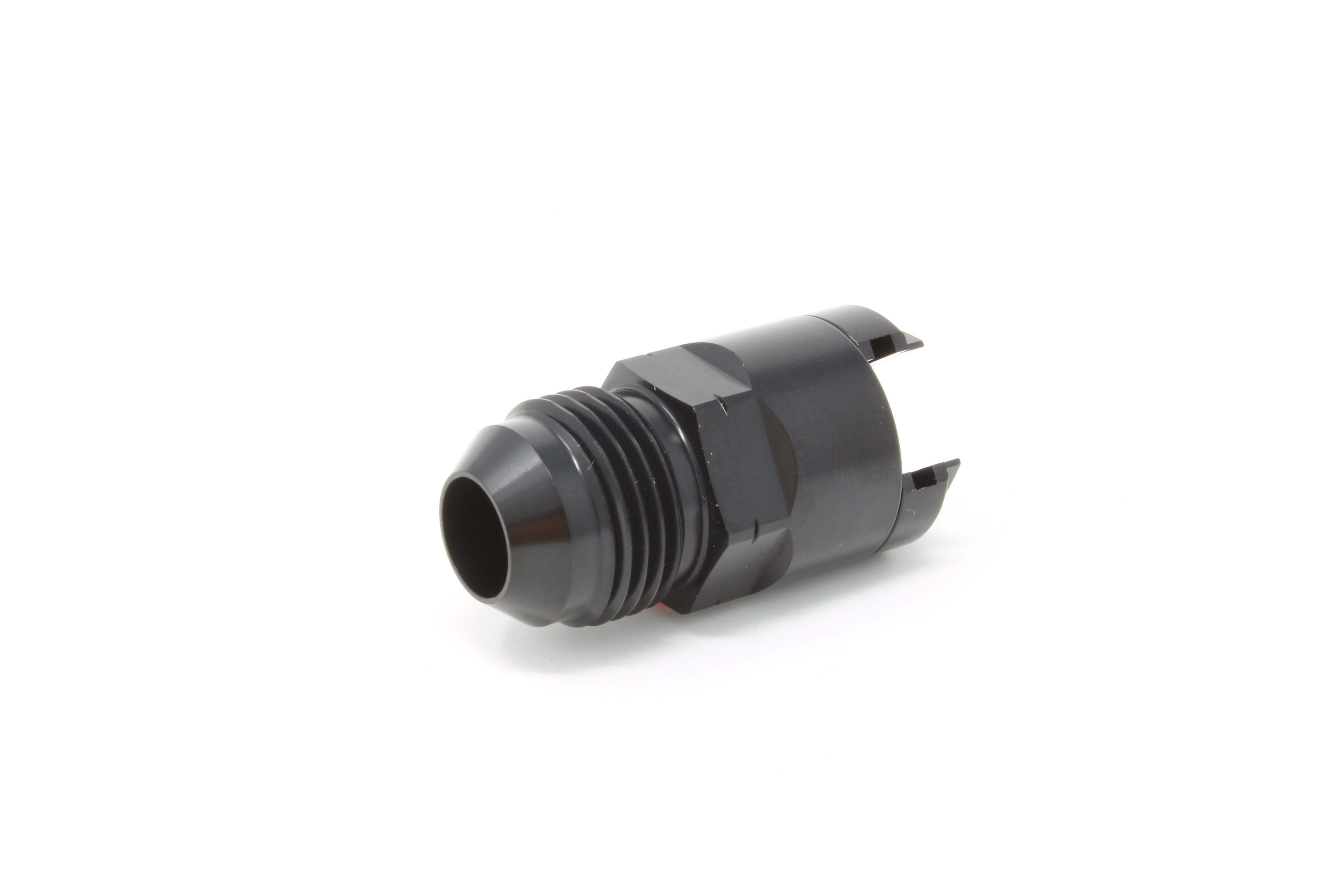 AEROMOTIVE AFS65614 VaporWorx Fuel Line Adapter 8 AN Male to 3/8 Inch Female Quick Disconnect Aluminum Black Anodized