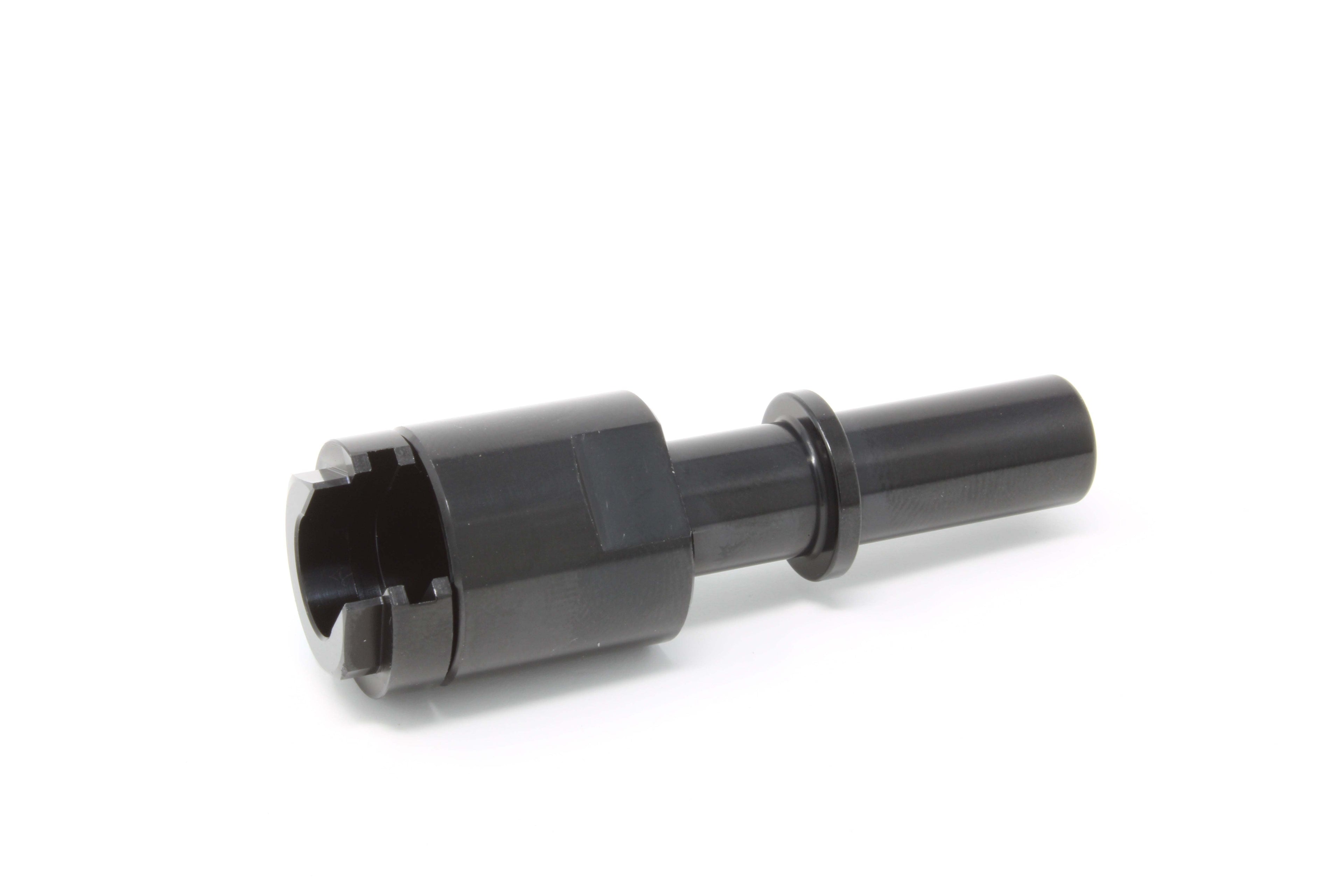 AEROMOTIVE AFS65615 VaporWorx Fuel Line Adapter, 12mm Male to 3/8 in Female Quick Disconnect, Aluminum, Black Anodized